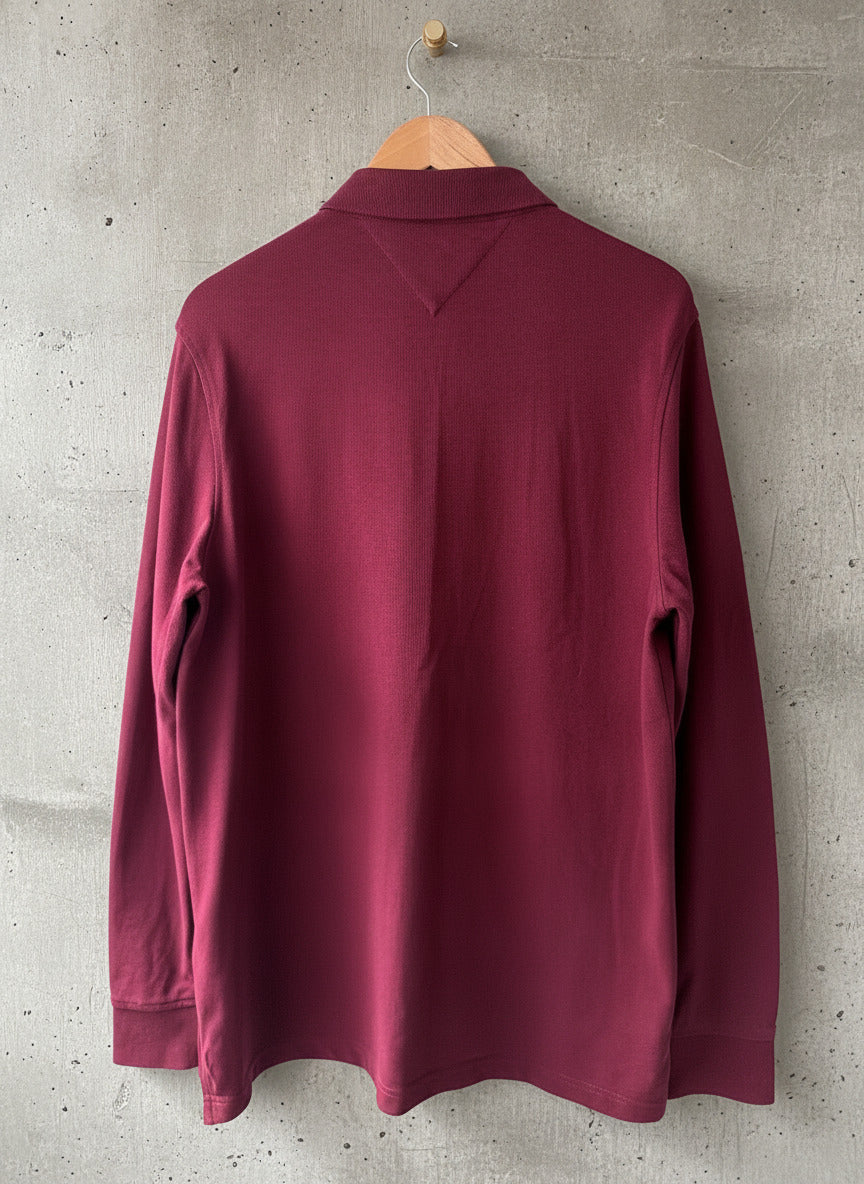Men’s Tommy Hilfiger The 1985 Regular Fit Polo Shirt In Burgundy - XLarge - 3826