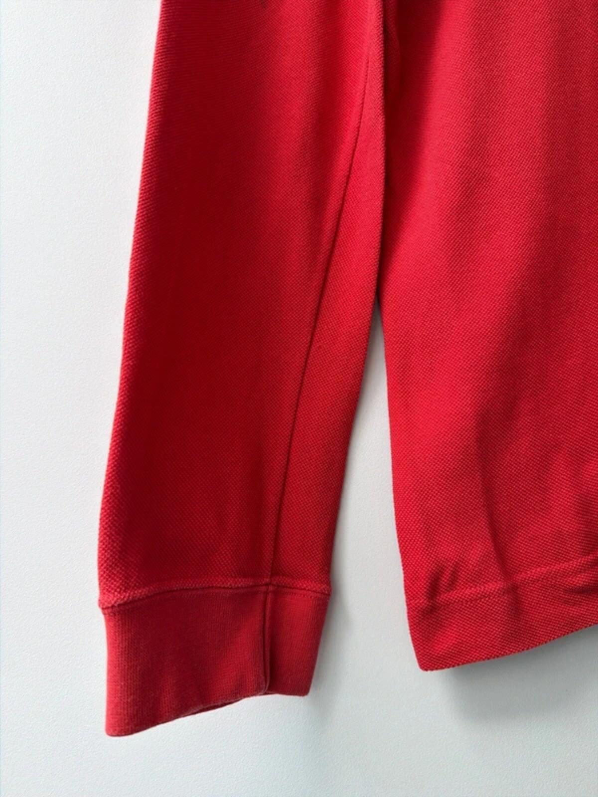Men’s Lacoste long sleeve slim fit polo in red - medium - 3427
