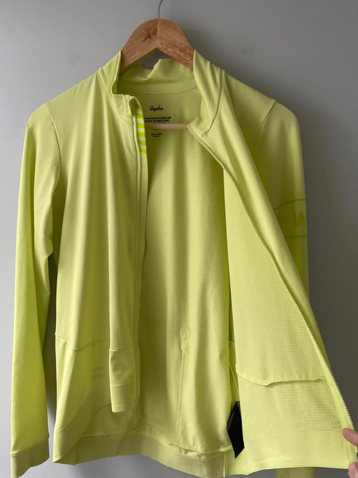 Men's Rapha Pro Team Long Sleeve Thermal Jersey in Lime - Large - 2505