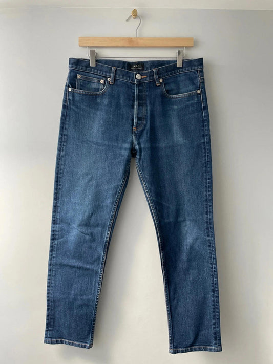Unisex A.P.C New Standard Straight Cut Jeans In Navy - W33/L28 - 2530