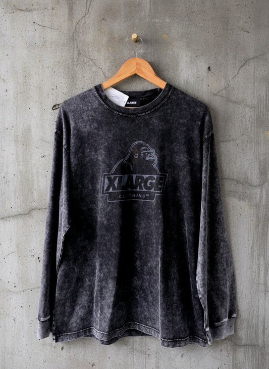 Men’s XLarge Oversized Fit Acid Wash T-shirt In Black - Mediim - 3202