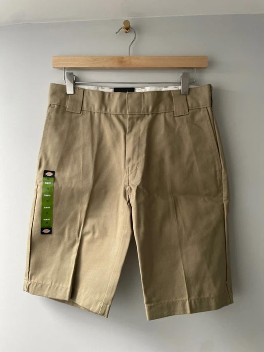 Women’s Dickies Slim Fit High Waist Shorts in Beige - W29/L11 - 2886