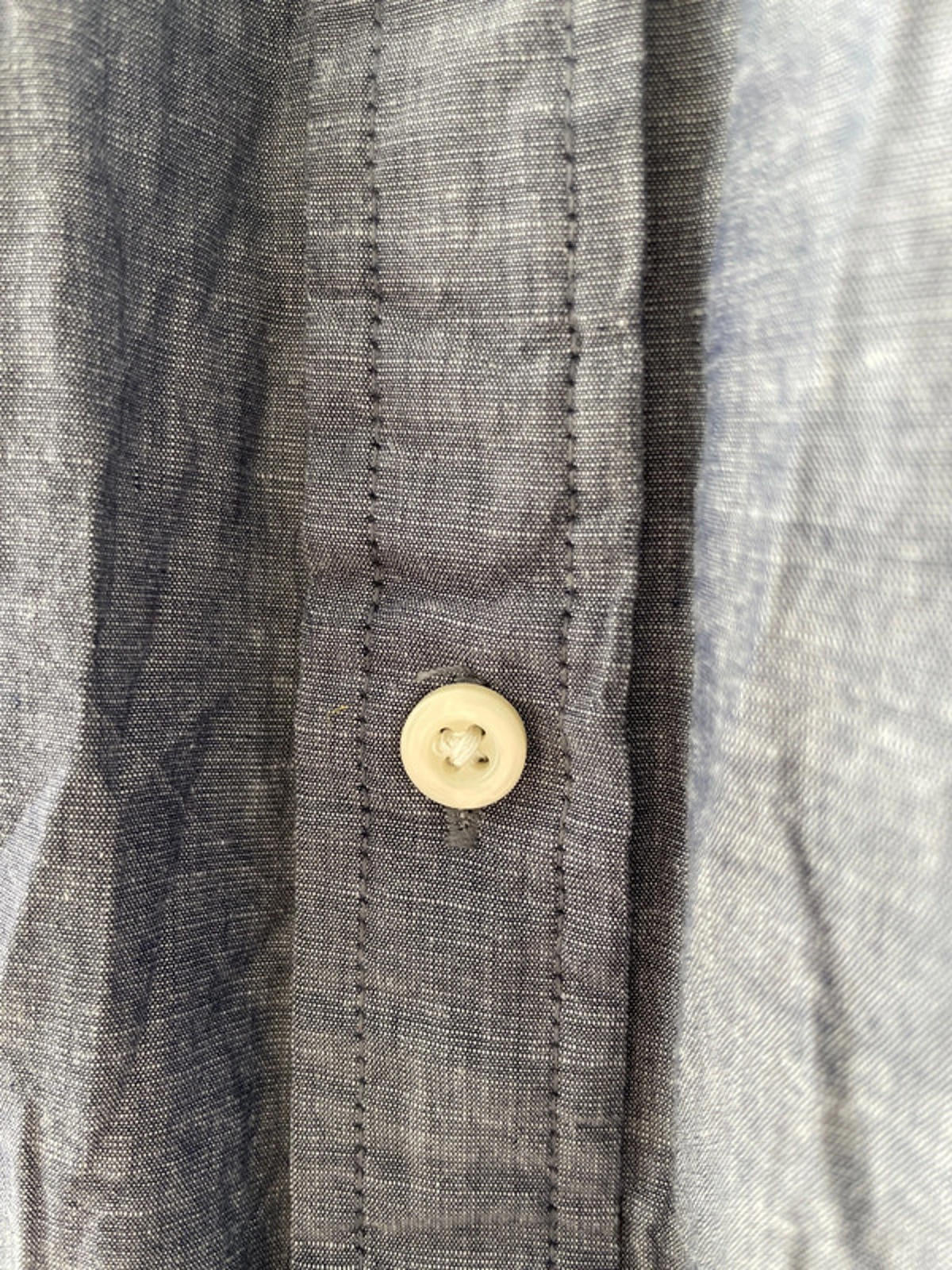 Men’s Tommy Hilfiger Premium Linen Long Sleeve Shirt In Blue - XLarge - 1551