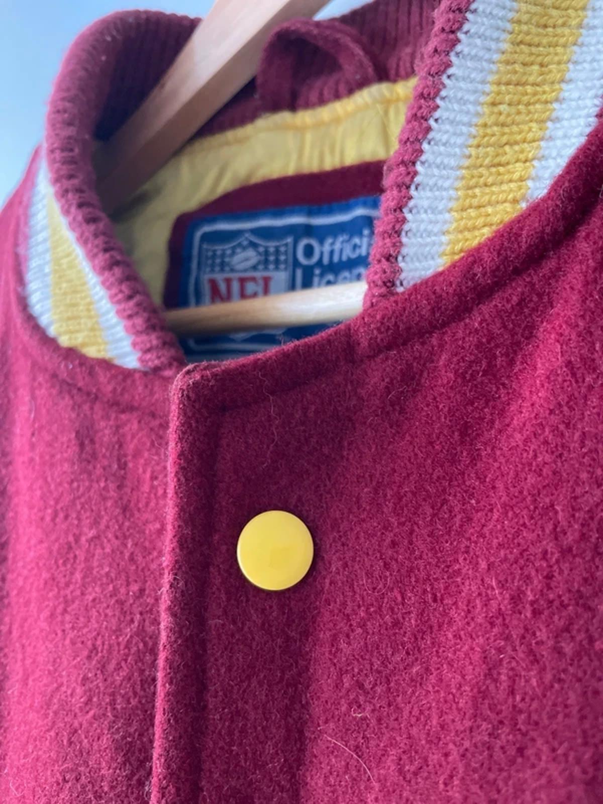 Men’s Washington Redskins Rare Wool Bomber Jacket in Red/Yellow - Medium - 2956