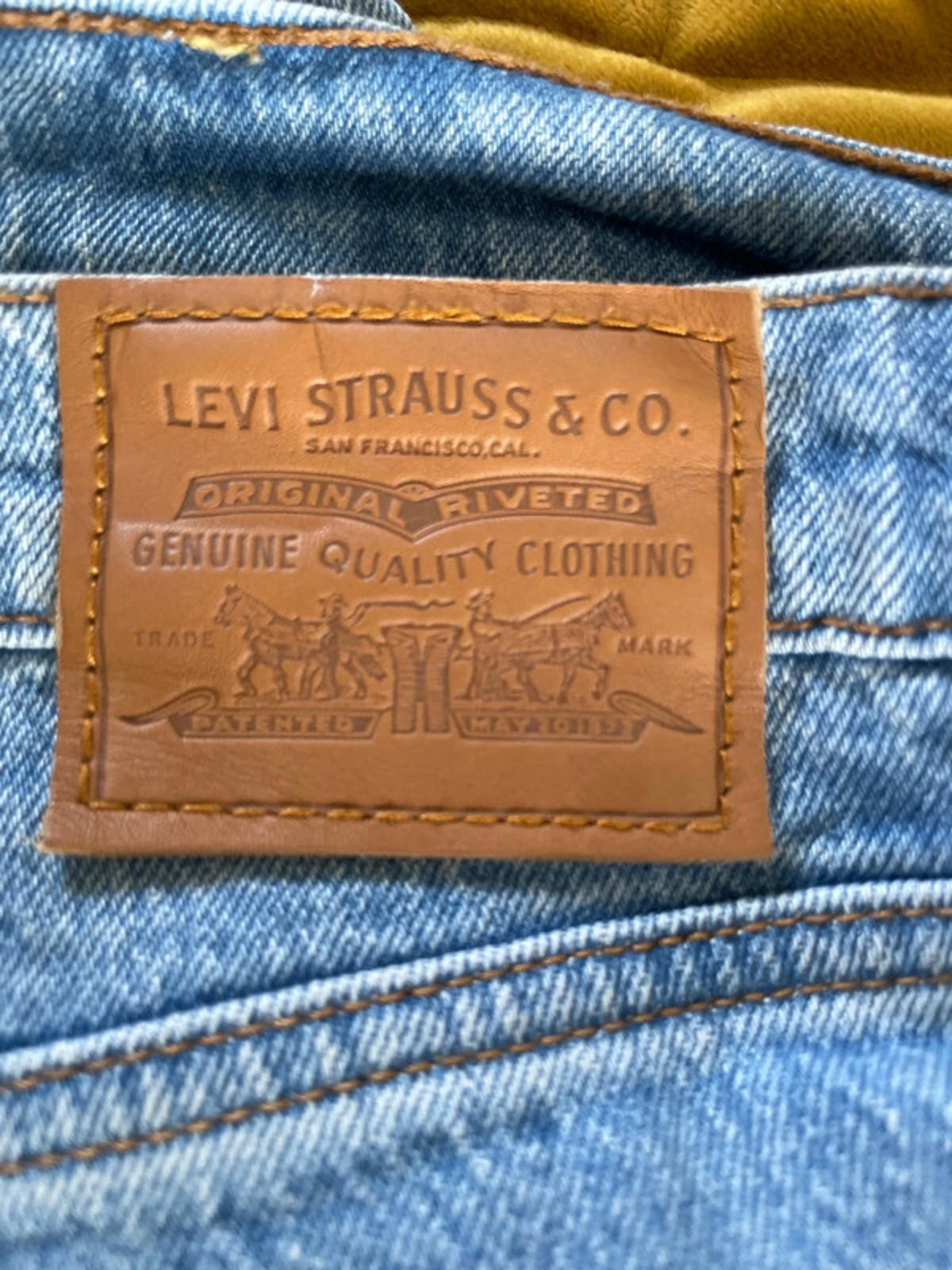 Women’s Levi’s Ribcage Straight Ankle Fit Blue Jeans - W37/L27 -1849