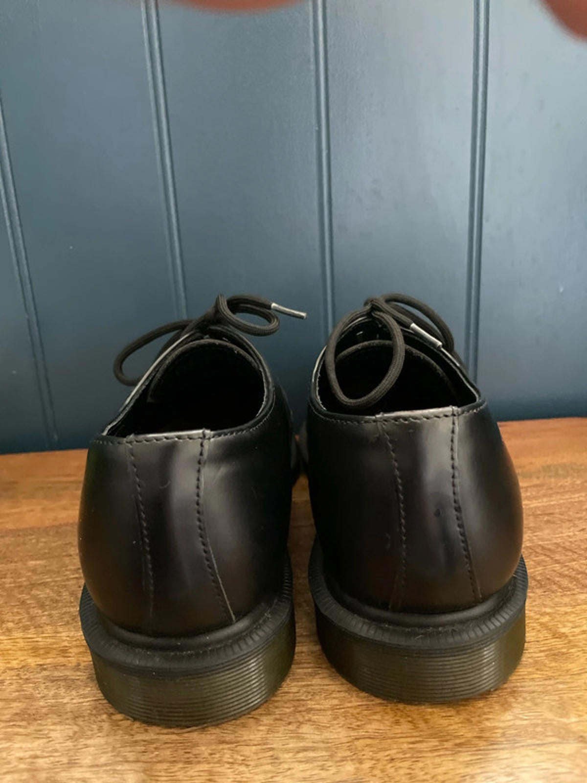 Womens Dr Martens Willis Premium Leather Lace Up Shoes In Black - UK5 - 2186