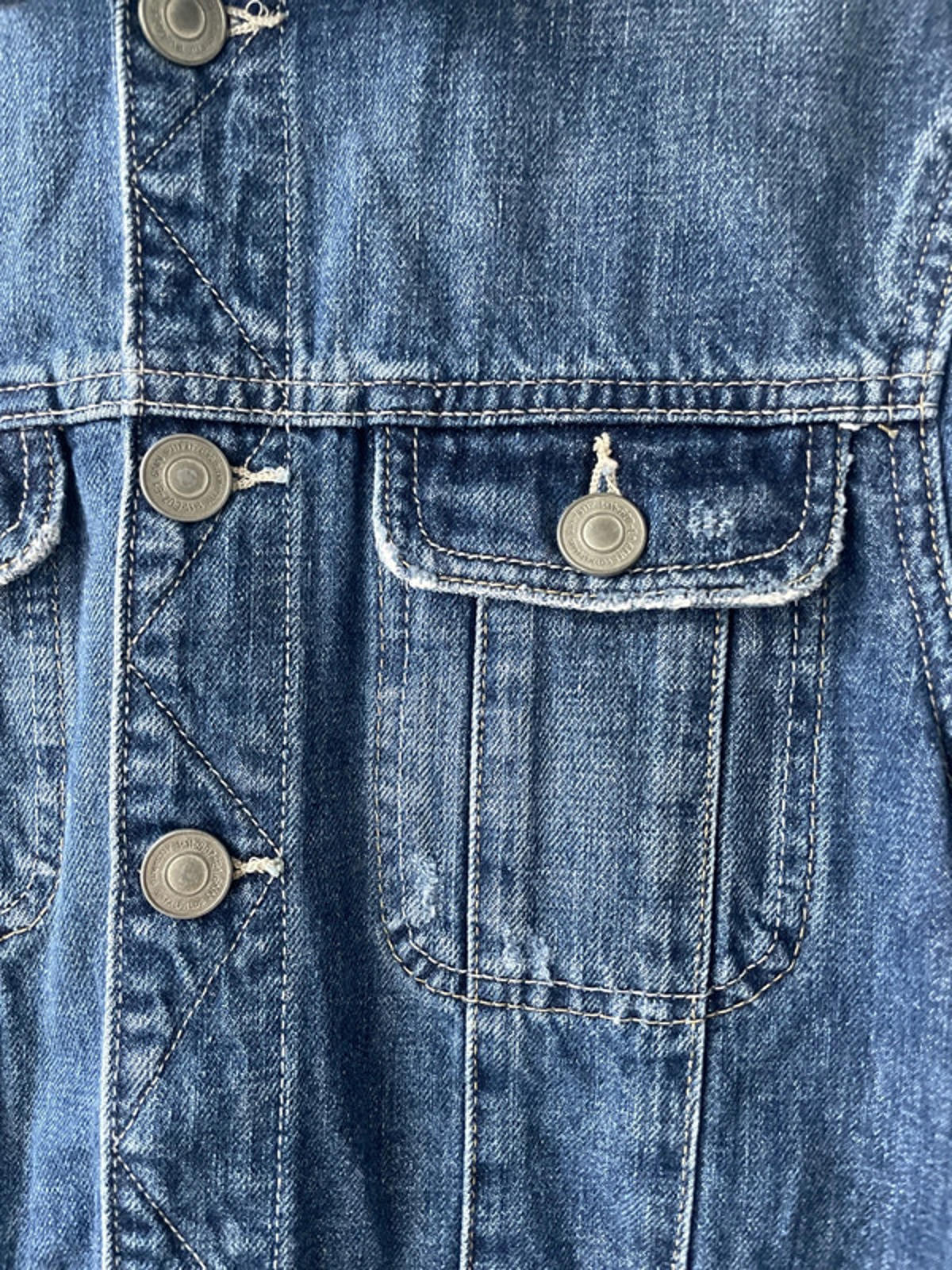 Women’s Allsaints Denim Trucker Jacket Coat With Washed Effect - Small - 2111