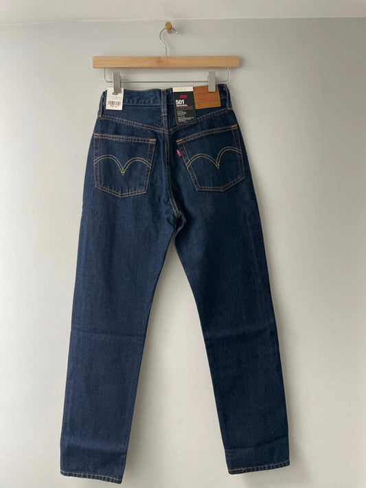 Women’s Levi’s 501 Original High Waisted Fit Jeans In Navy - W24/L30 - 2349