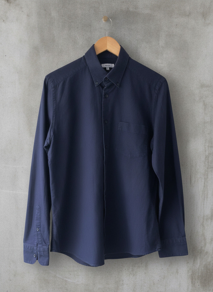 Men’s Reiss Slim Fit Long Sleeve Shirt In Navy - Medium - 2751