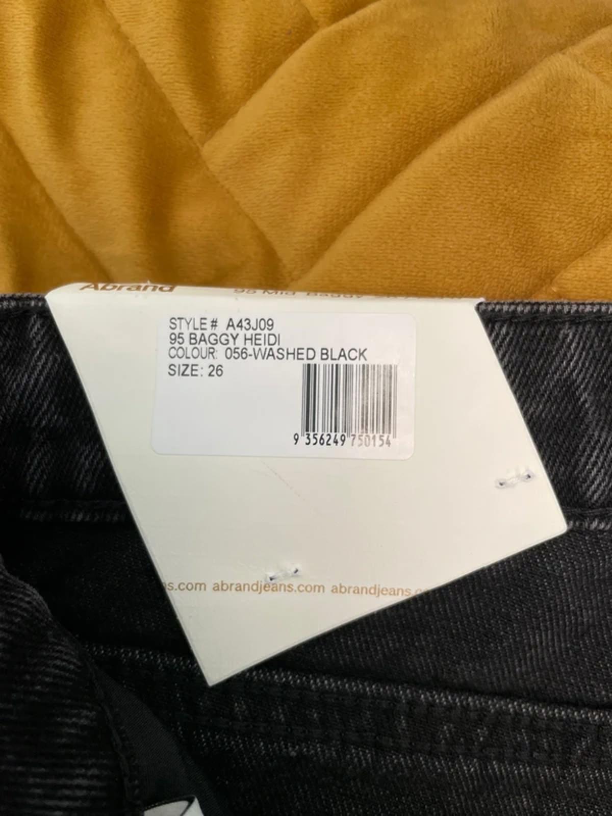 Women’s Abrand Jeans 95 Mid Baggy Jeans in Black - W26/L31 - 3076