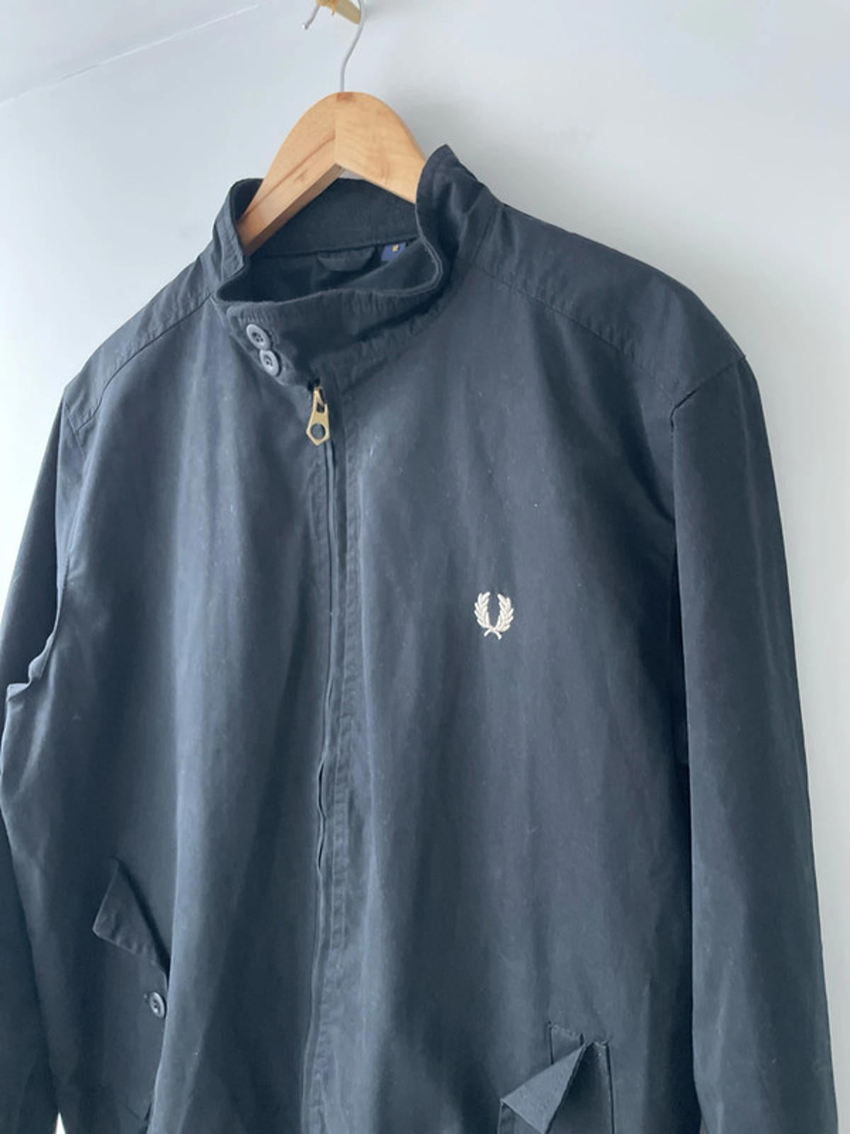 Men’s Fred Perry Premium Jacket in Black - Medium- 2113