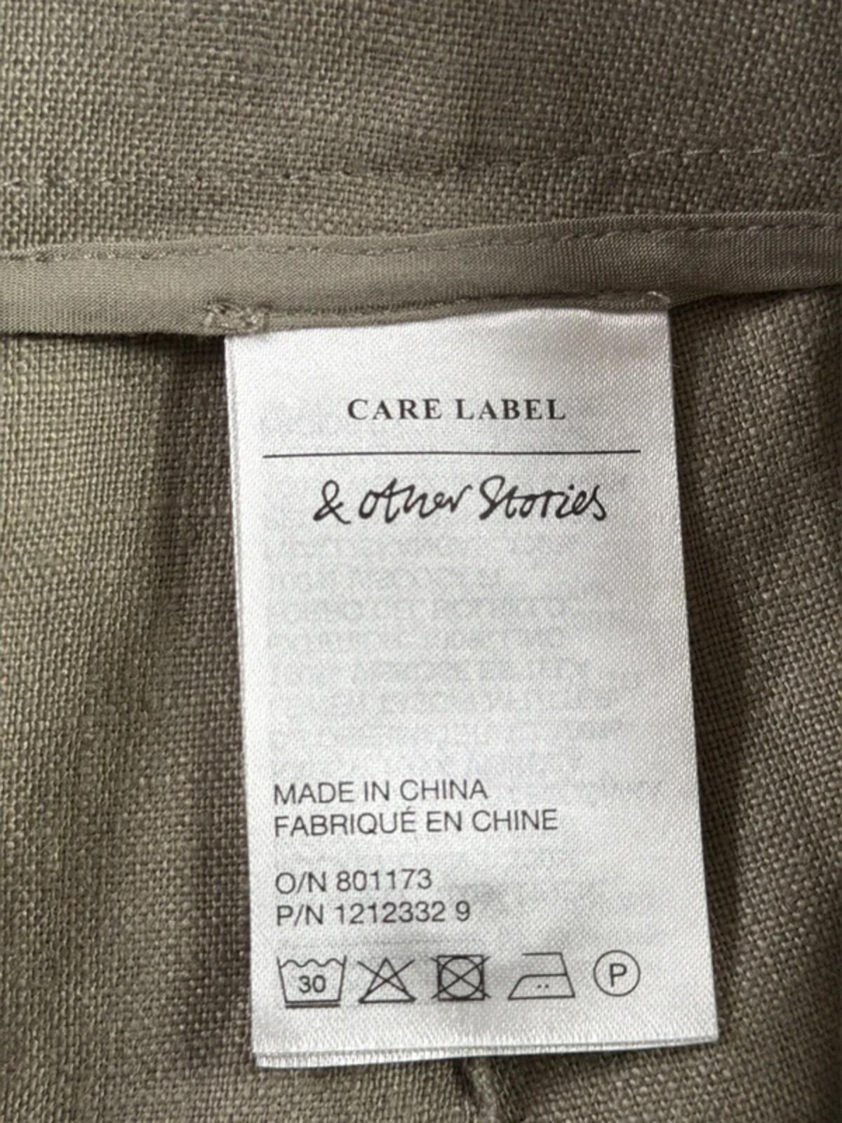 Women’s & Other Stories 100% Linen Shorts In Khaki - Uk6 - 3326