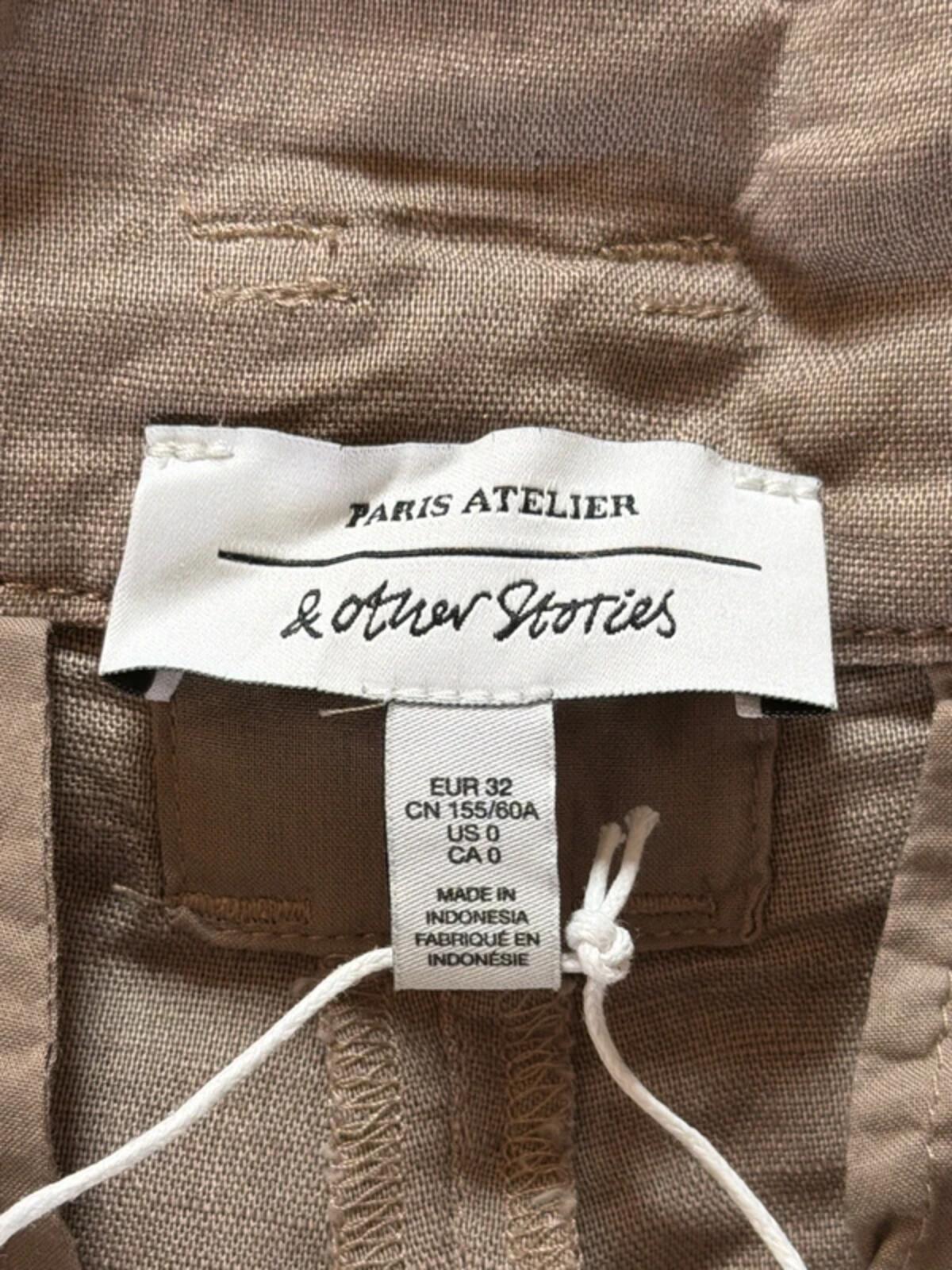 Women’s & Other Stories linen tie front paperbag style trousers - Uk4 - 3368