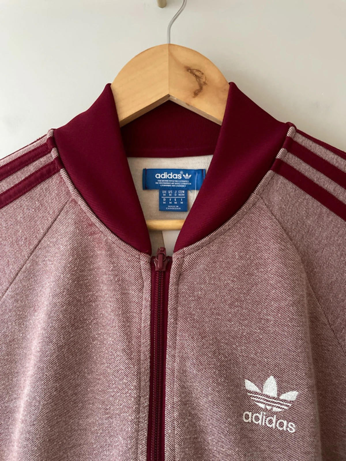 Men’s Adidas Firebird Limited Edition Track Jacket In Burgundy - Medium - 2497