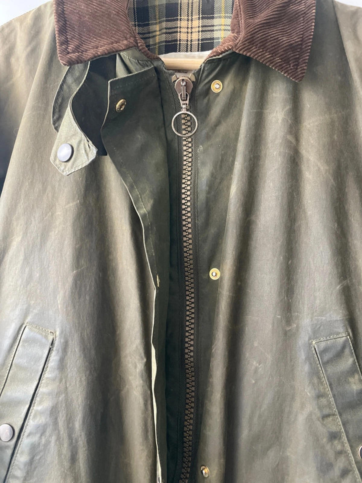 Men’s St Michael Country Wax Jacket Coat In Khaki - Medium - 2076