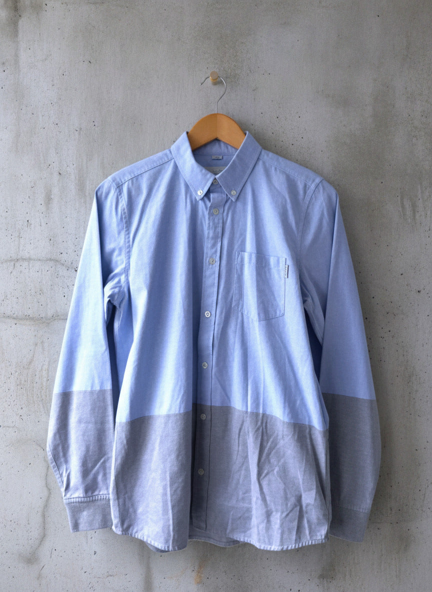 Men’s Carhartt Turner Slim Fit Long Sleeve Oxford Shirt In Blue - Medium - 0283