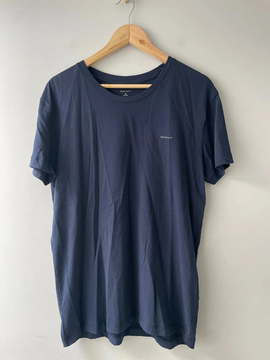 Men’s GANT Short Sleeve Crew Neck T-shirt in Navy - Medium - 2834