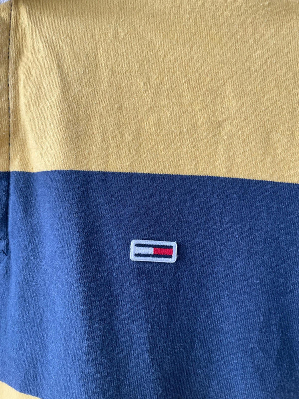 Women's Tommy Hilfiger Stripped Rugby Polo Shirt Top - Large - 2107