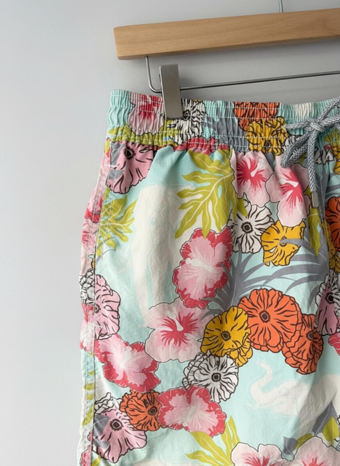 Men’s Vilebrequin Flower Print Swim Shorts - XLarge - 3418