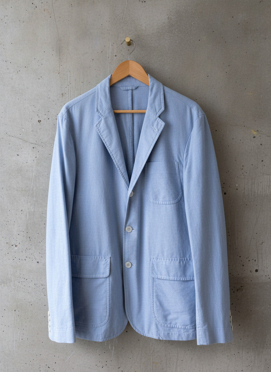 Men’s Ralph Lauren Custom Fit Chambray Blazer In Blue - Medium - 3240