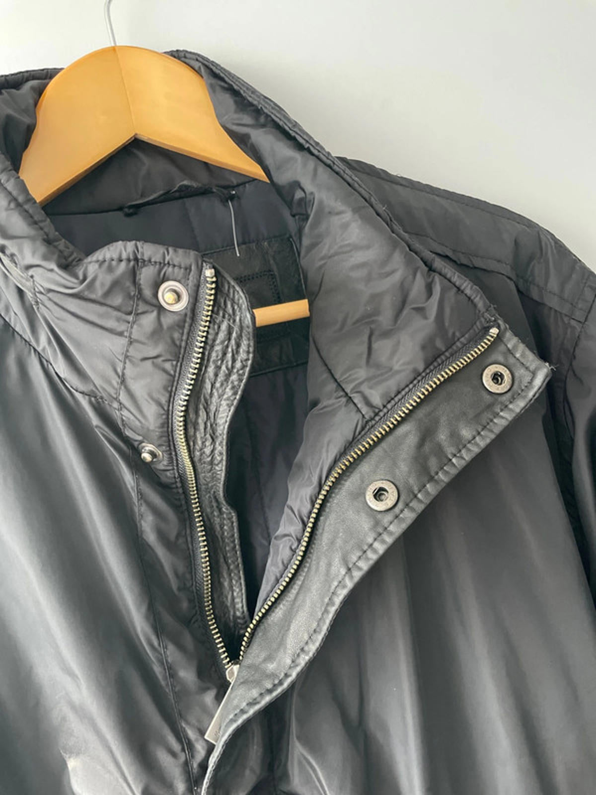 Men’s Massimo Dutti Zip Through Padded Jacket Coat In Black - XLarge