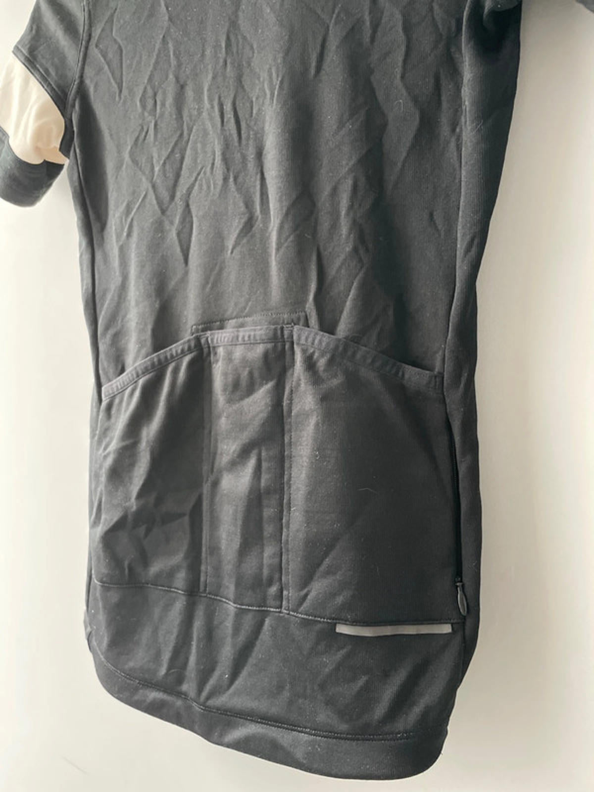 Women’s Rapha Short Sleeve Merino Wool Classic Cycling Jersey Top In Black - XSmall - 2267