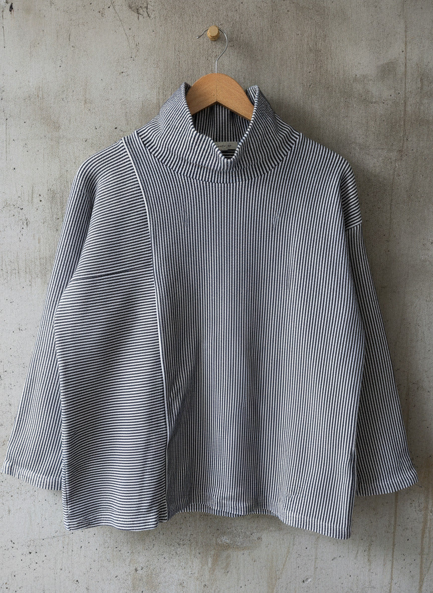 Women’s COS Striped Cotton Blend Turtleneck Sweater - Medium - 3783
