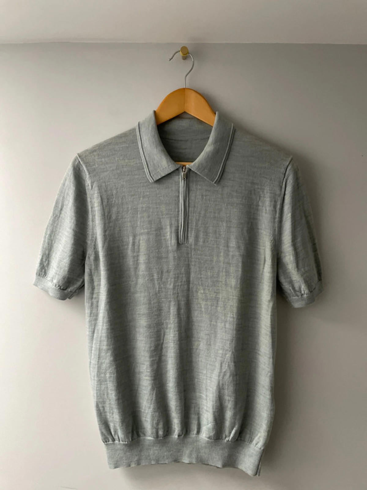 Men’s Reiss premium wool knitted polo top - Medium