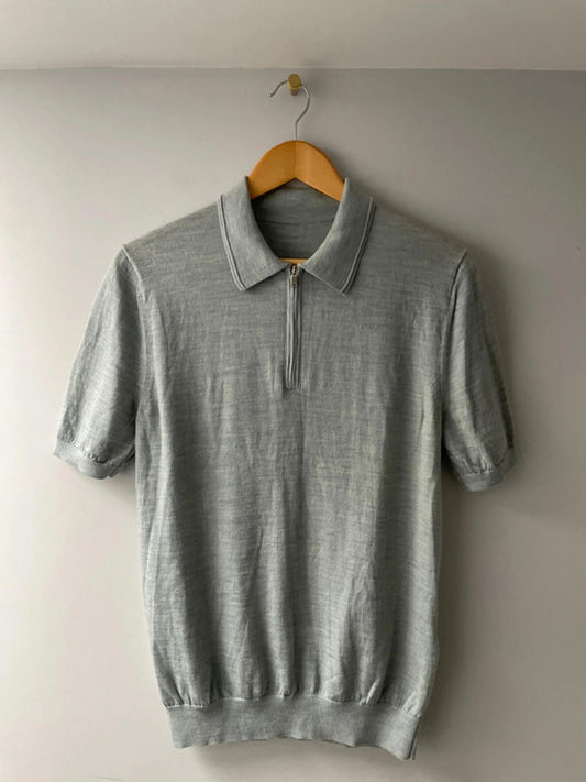 Men’s Reiss premium wool knitted polo top - Medium