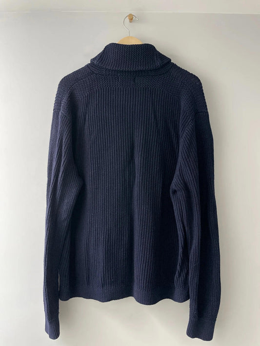Men’s Ralph Lauren Knitted Shawl Collar Cardigan Top In Navy - XLarge - 2368