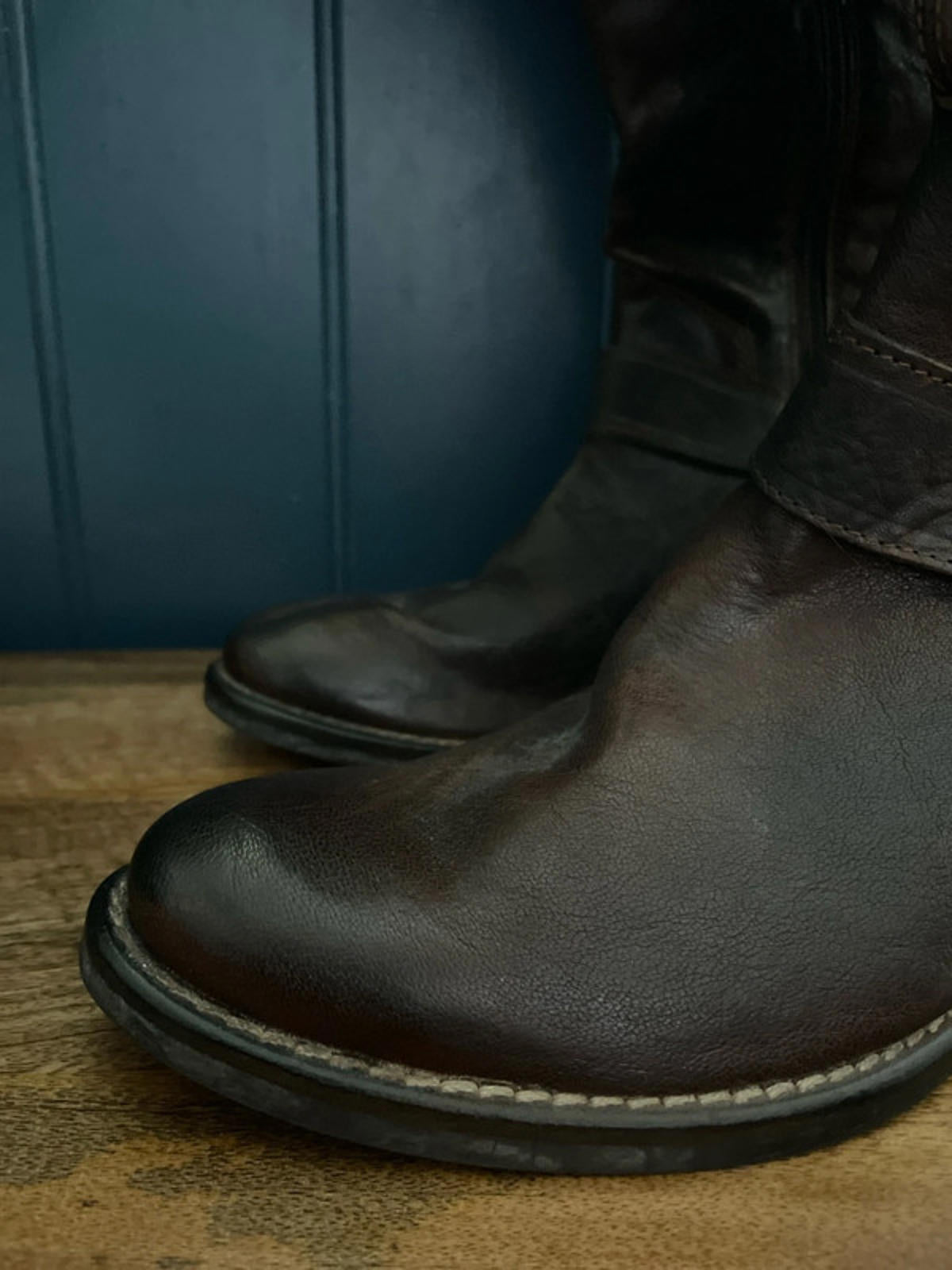 Women’s Manas Designer Leather Knee length Boots Made In Italy In Tan - UK 7 - 2569