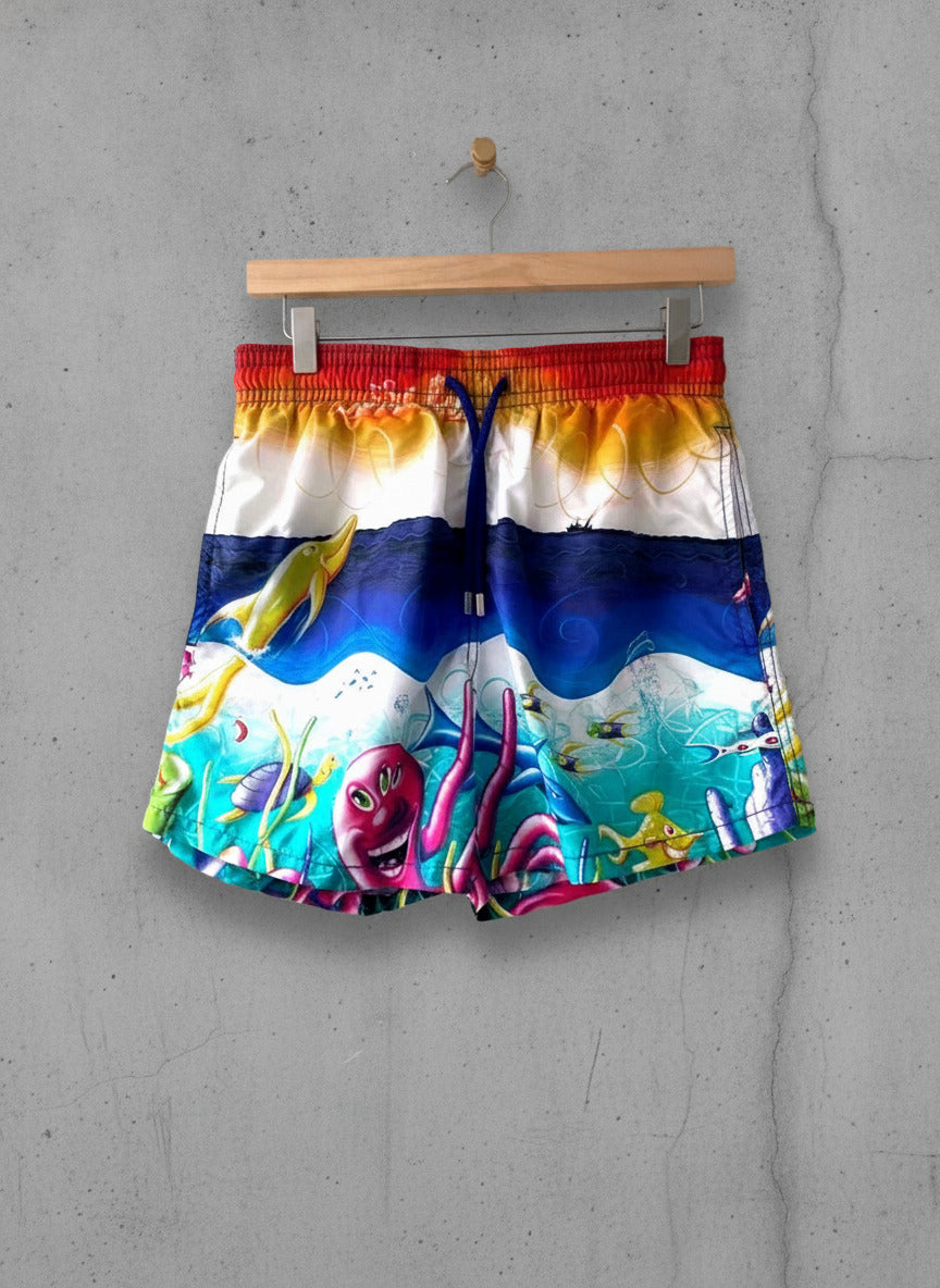 Mens Vilebrequin x Kenny Scharf Limited Edition Moorea Swim Shorts - Small - 3120