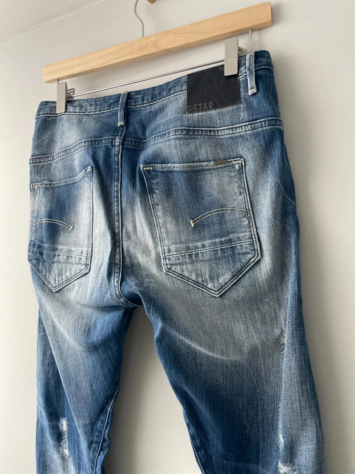 Womens G-Star Arc Fit Original Raw Denim Distressed Effect Jeans - W25/L30 -2217