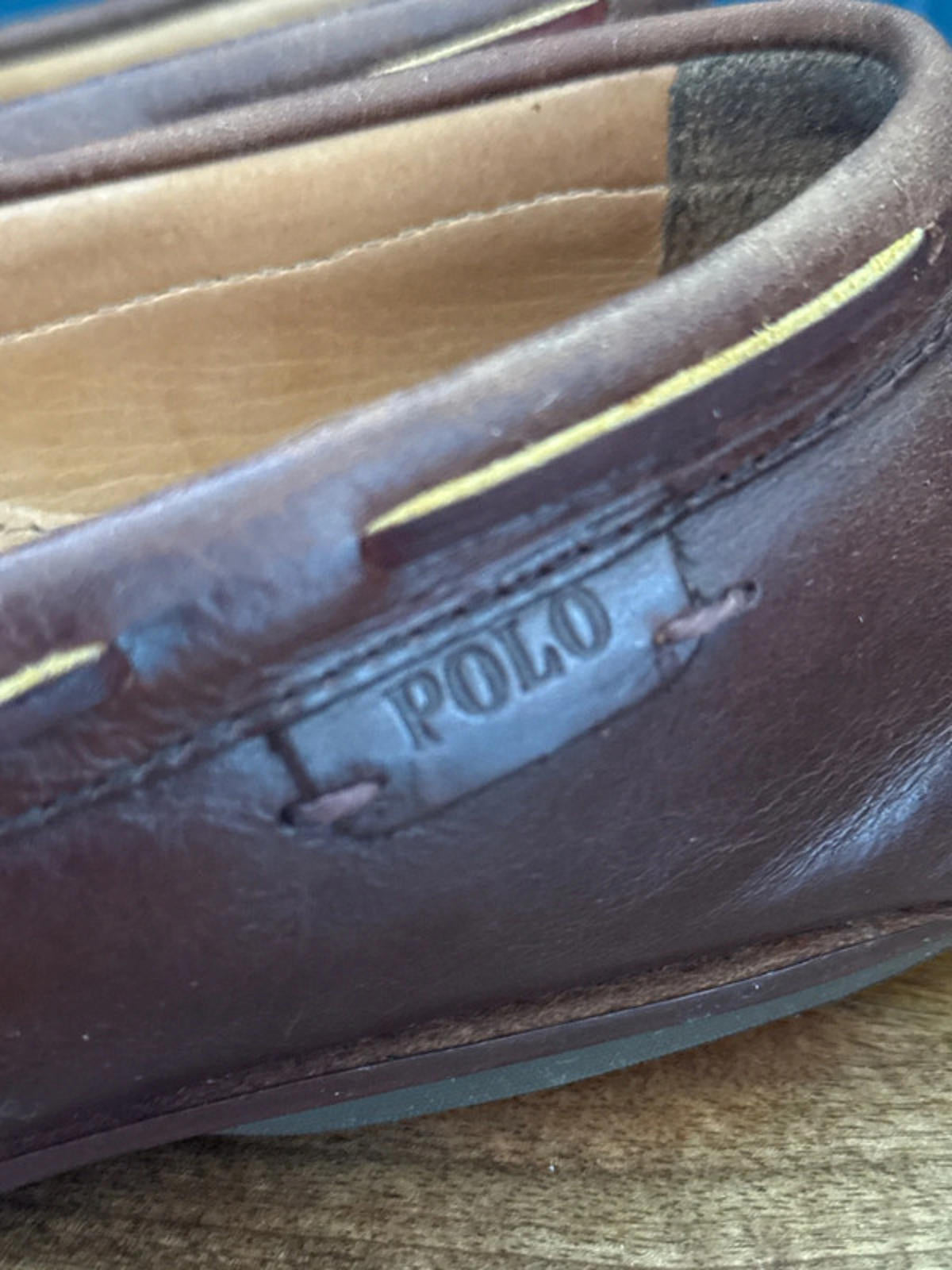 Men’s Ralph Lauren Davy Premium Leather Driving Shoe Loafer - Uk8 - 1280