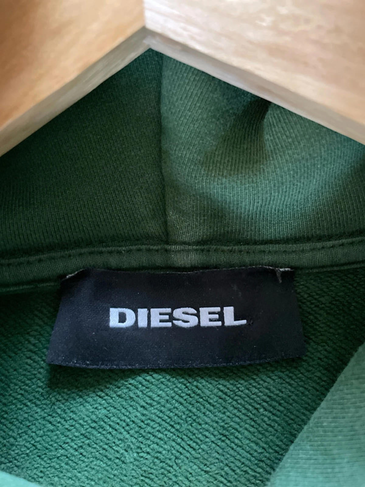 Men’s Diesel Embroidered Premium Logo Hoodie In Green - Small - 2140