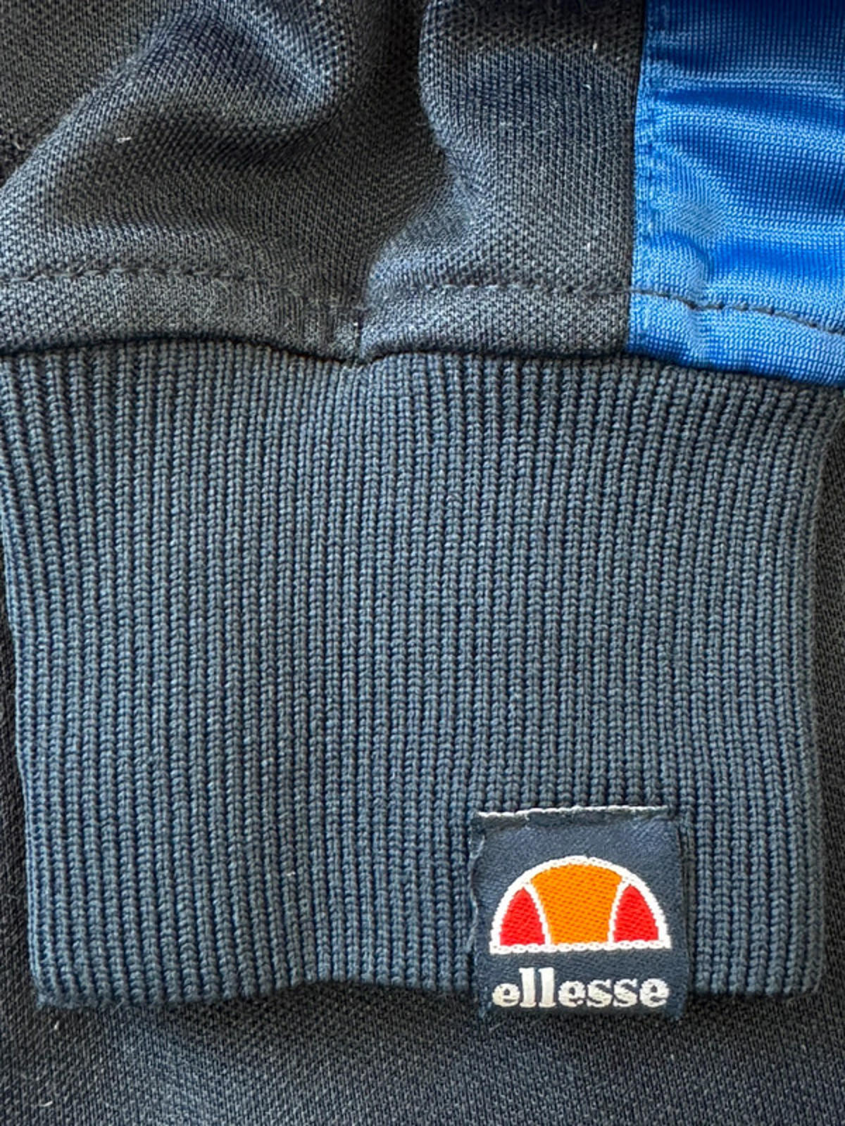 Men’s Ellesse 1/4 Zip Retro Track Jacket Top In Navy - Small   -1441