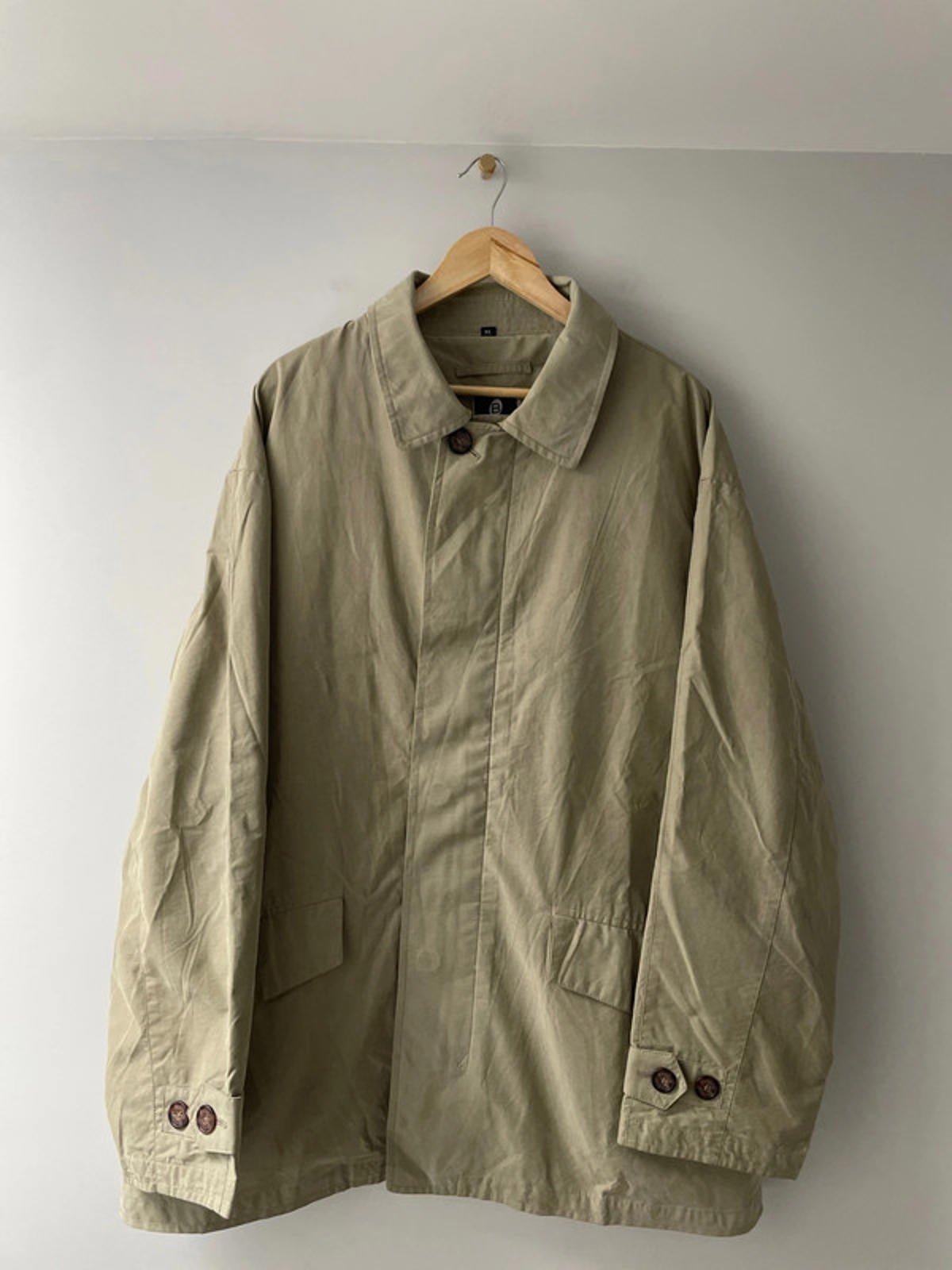 Men’s Baracuta Premium Trench Mac Coat In Beige - XLarge- 2068