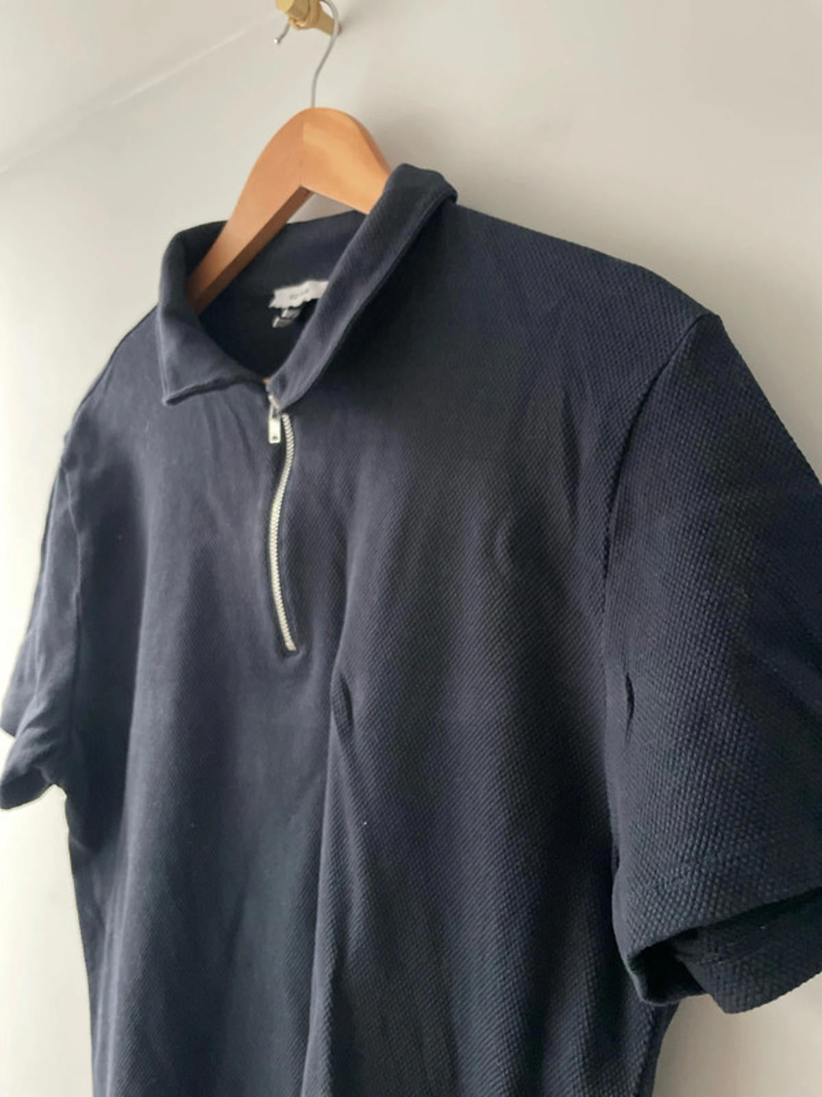 Men’s Reiss Short Sleeve Slim Fit Knitted Polo Top In Navy - XL - 2746