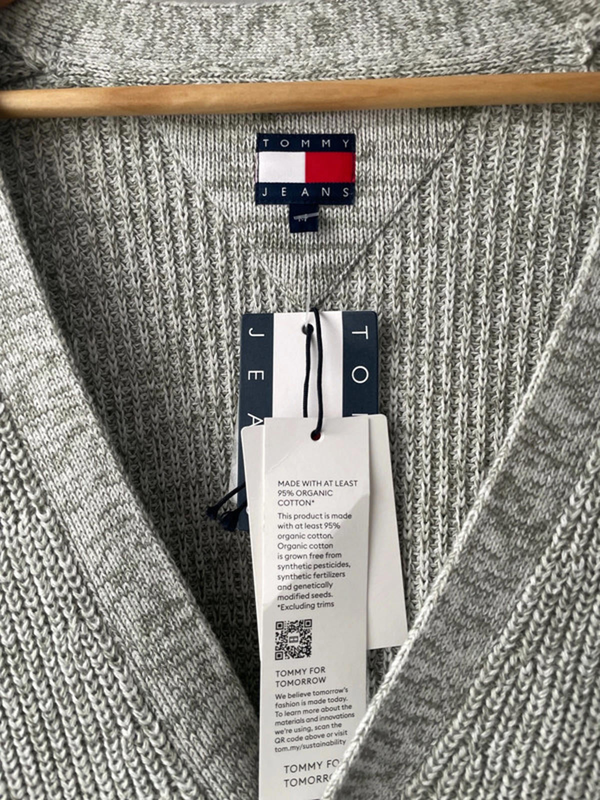 Men’s Tommy Hilfiger Badge Knitted Cardigan In Grey - Medium - 2308