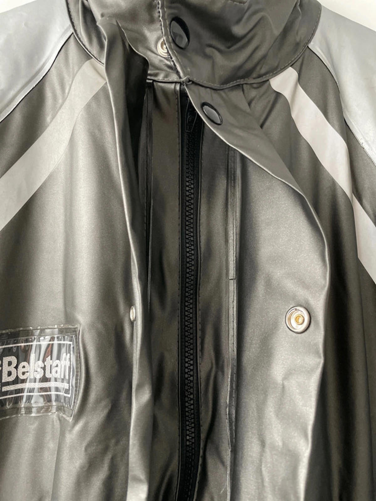 Men’s Belstaff Vintage Rare Stormshield Waterproof Motorcycle Jacket in Grey - Large - 2273