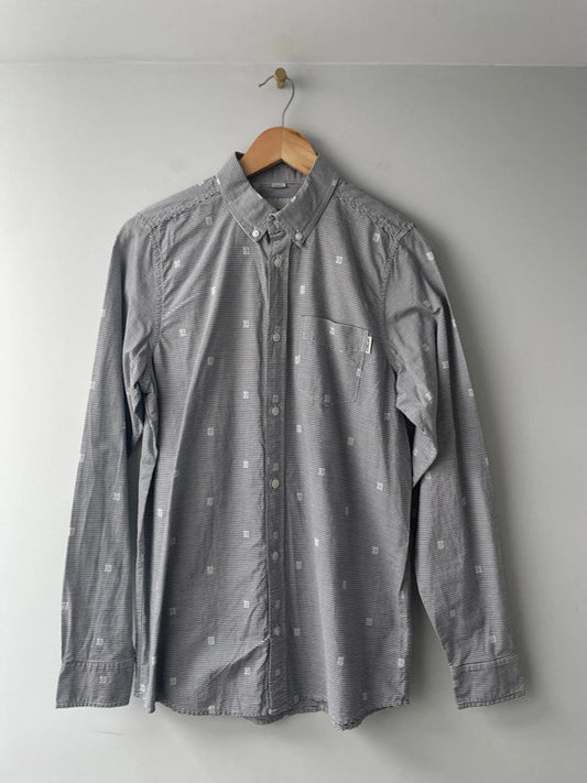 Men’s Carhartt Orton 313 Regular Fit Premium Shirt In Navy/White - Small - 1542