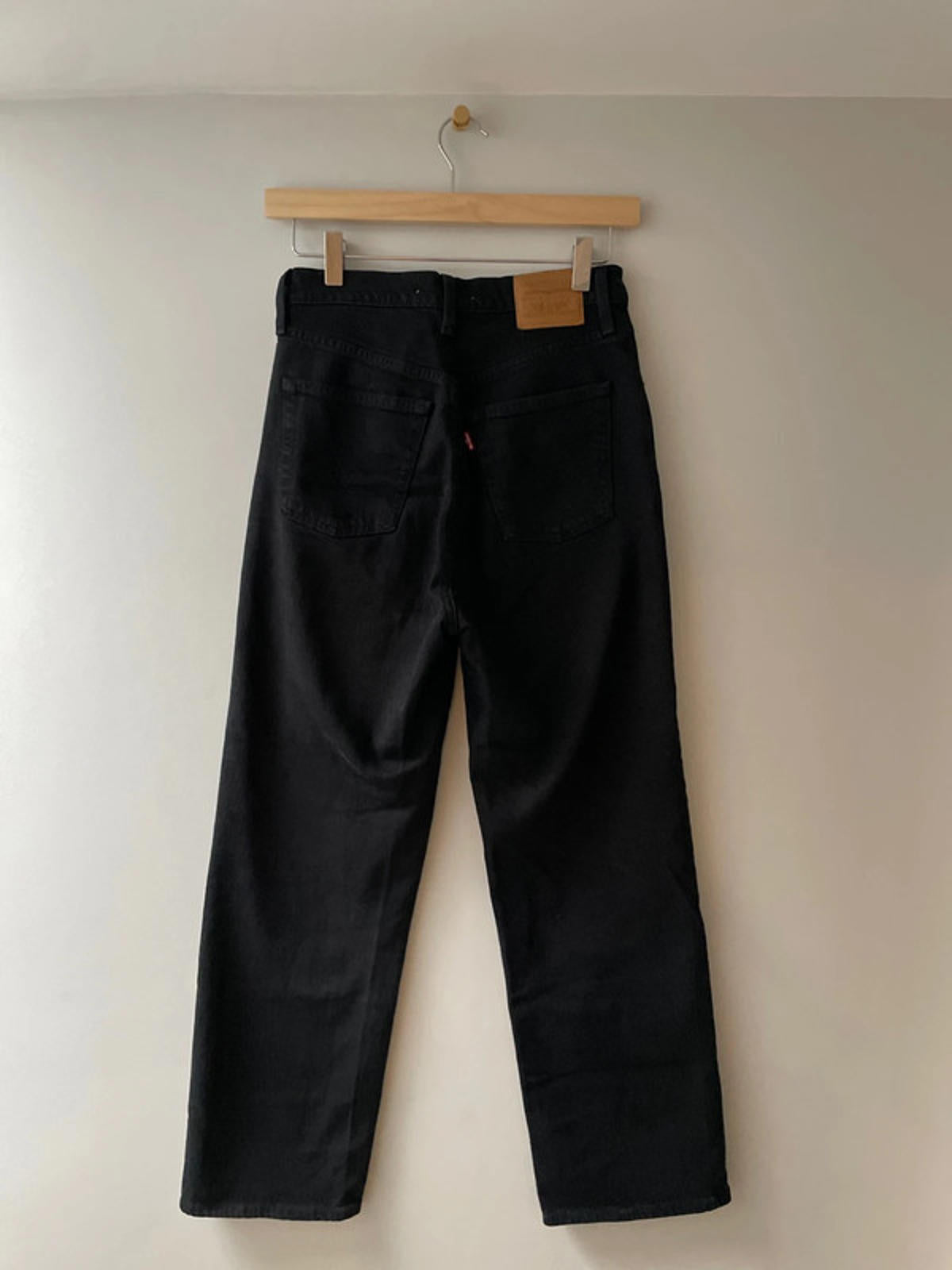 Women’s Levi’s High Waisted Ribcage Straight Fit Jeans In Black - W26/L27 - 2758