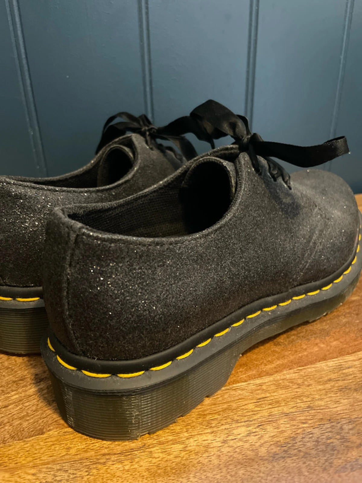 Women’s Dr Martens 1461 Farrah Chunky Glitter Oxford Shoes in Black - UK4 - 2554