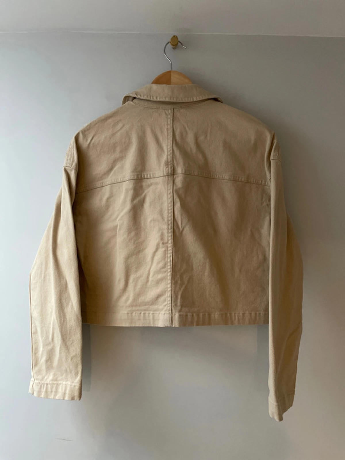 Women’s Zara Cropped Denim Jacket In Cream - XSmall - 2502