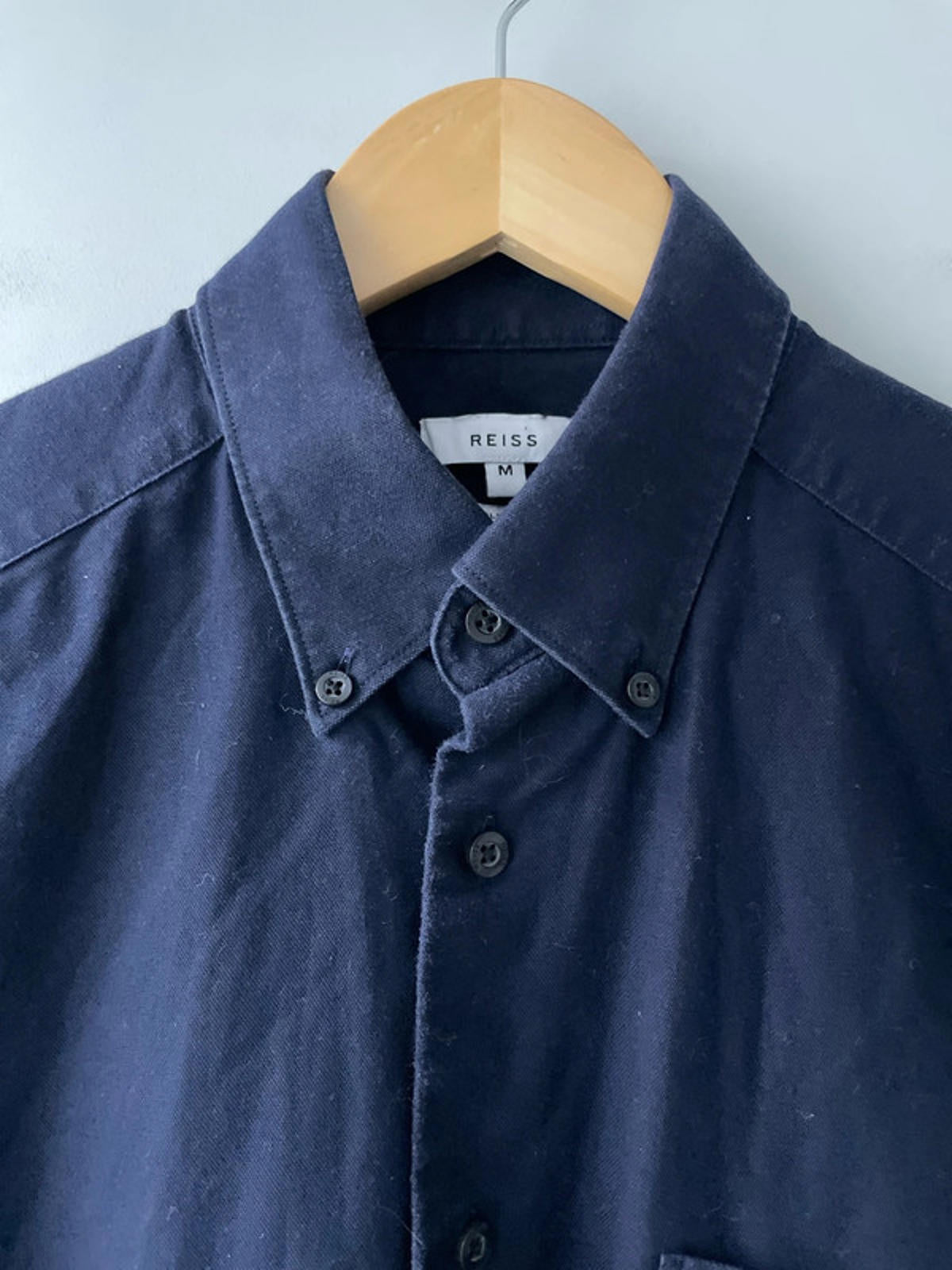 Men’s Reiss Slim Fit Long Sleeve Shirt In Navy - Medium - 2751