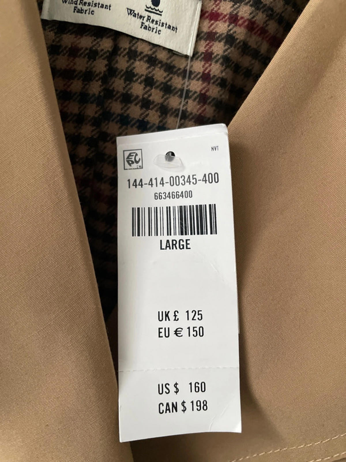 Women’s Abercrombie & Fitch Classic Trench Coat In Camel - Large - 2439