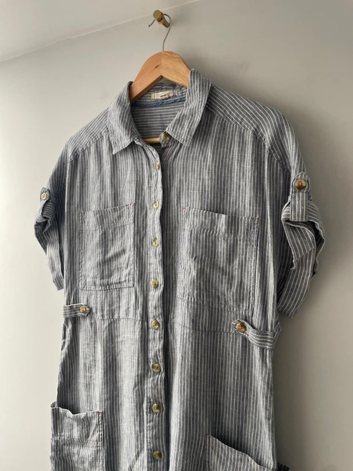 Women’s White Stuff Premium Linen Dress in Blue/white Stripe - UK10 - 3038