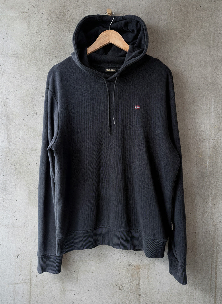 Men’s Napapijri Oversized Fit Pullover Hoodie In Black - Medium - 3639