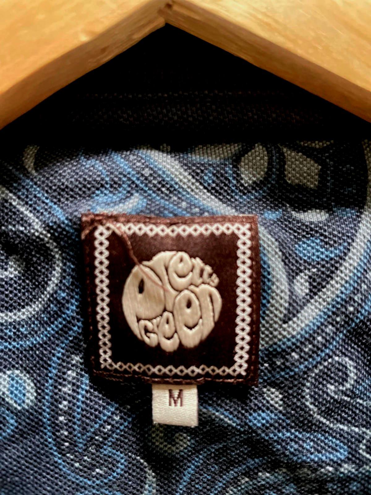 Men’s Pretty Green Tonal Wonderwall Paisley Print Polo Top - Medium - 1724