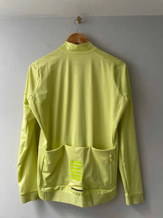 Men's Rapha Pro Team Long Sleeve Thermal Jersey in Lime - Large - 2505